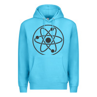 Ocean Blue Atomic Atom Symbol Premium Hoodie - artisFamous