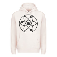 Pale Pink Atomic Atom Symbol Premium Hoodie - artisFamous