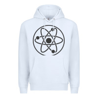 White Atomic Atom Symbol Premium Hoodie - artisFamous