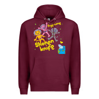 Burgundy Shonen Knife Free Time Premium Hoodie - artisFamous