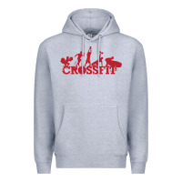 Heather Grey crossfit gym Premium Hoodie - artisFamous