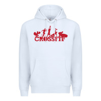 White crossfit gym Premium Hoodie - artisFamous