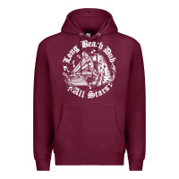 Burgundy Long Beach Dub All STars Premium Hoodie - artisFamous