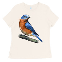 Bone Eastern Bluebird Ladies Tee - LillyAllenDesigns