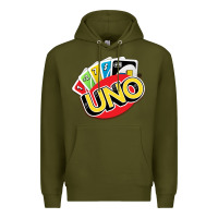 Army Green uno funny game Premium Hoodie - artisFamous
