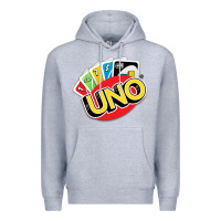 Heather Grey uno funny game Premium Hoodie - artisFamous