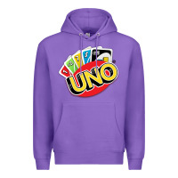 Purple uno funny game Premium Hoodie - artisFamous