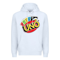 White uno funny game Premium Hoodie - artisFamous