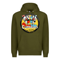 Army Green Cuphead Premium Hoodie - artisFamous
