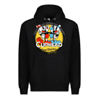 Black Cuphead Premium Hoodie - artisFamous