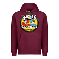 Burgundy Cuphead Premium Hoodie - artisFamous