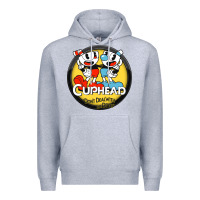 Heather Grey Cuphead Premium Hoodie - artisFamous