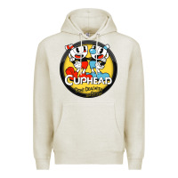 Oatmeal Heather Cuphead Premium Hoodie - artisFamous