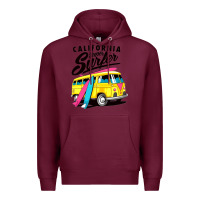 Burgundy california super surf Premium Hoodie - artisFamous