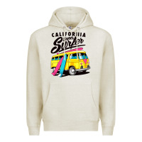 Oatmeal Heather california super surf Premium Hoodie - artisFamous