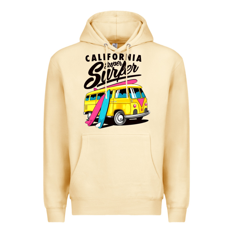 California Super Surf Premium Hoodie by artisFamous | Teevron
