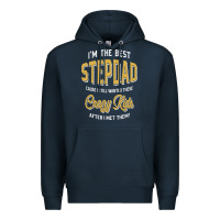 Navy I'm The Best Stepdad | Father's Day Premium Hoodie - artisFamous