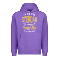 Purple I'm The Best Stepdad | Father's Day Premium Hoodie - artisFamous