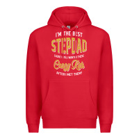 Red I'm The Best Stepdad | Father's Day Premium Hoodie - artisFamous