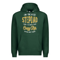 Sports Green I'm The Best Stepdad | Father's Day Premium Hoodie - artisFamous