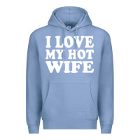 Colony Blue i love my hot wife Premium Hoodie - artisFamous