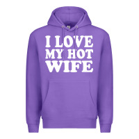 Purple i love my hot wife Premium Hoodie - artisFamous