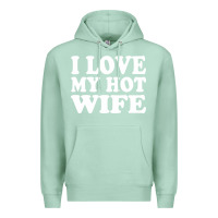 Seafoam i love my hot wife Premium Hoodie - artisFamous