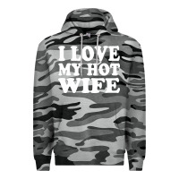 Slate Camo i love my hot wife Premium Hoodie - artisFamous