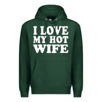 Sports Green i love my hot wife Premium Hoodie - artisFamous
