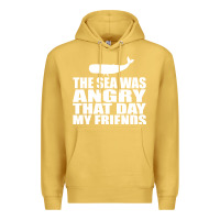 Antique Gold seinfeld   the sea was angry that day my friends Premium Hoodie - artisFamous