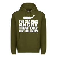 Army Green seinfeld   the sea was angry that day my friends Premium Hoodie - artisFamous