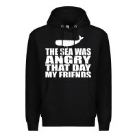 Black seinfeld   the sea was angry that day my friends Premium Hoodie - artisFamous