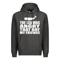 Charcoal Heather seinfeld   the sea was angry that day my friends Premium Hoodie - artisFamous