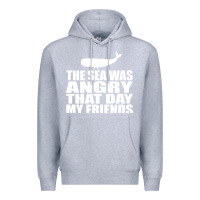 Heather Grey seinfeld   the sea was angry that day my friends Premium Hoodie - artisFamous