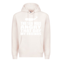 Pale Pink seinfeld   the sea was angry that day my friends Premium Hoodie - artisFamous