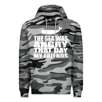 Slate Camo seinfeld   the sea was angry that day my friends Premium Hoodie - artisFamous