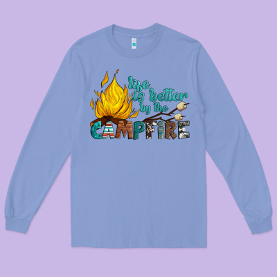Life Is Better By The Campfire Long Sleeve Tee Designed By Artiststas