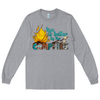 Heather Grey life is better by the campfire Long Sleeve Tee - Artiststas