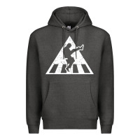 Charcoal Heather The Ministry of Silly Walks Distressed Premium Hoodie - artisFamous