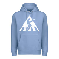 Colony Blue The Ministry of Silly Walks Distressed Premium Hoodie - artisFamous