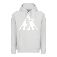 Dove Grey The Ministry of Silly Walks Distressed Premium Hoodie - artisFamous