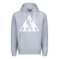 Heather Grey The Ministry of Silly Walks Distressed Premium Hoodie - artisFamous