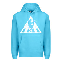 Ocean Blue The Ministry of Silly Walks Distressed Premium Hoodie - artisFamous