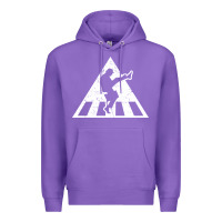 Purple The Ministry of Silly Walks Distressed Premium Hoodie - artisFamous