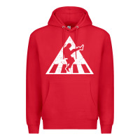 Red The Ministry of Silly Walks Distressed Premium Hoodie - artisFamous