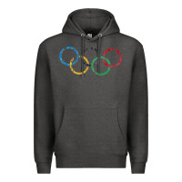 Charcoal Heather OLYMPIC RINGS Premium Hoodie - artisFamous