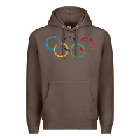 Coffee OLYMPIC RINGS Premium Hoodie - artisFamous