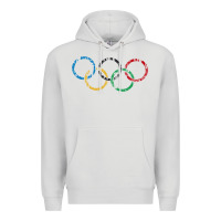 Dove Grey OLYMPIC RINGS Premium Hoodie - artisFamous