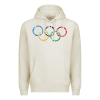 Oatmeal Heather OLYMPIC RINGS Premium Hoodie - artisFamous