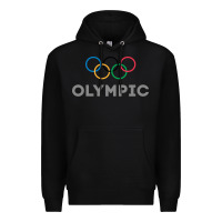 Black OLYMPIC RINGS Premium Hoodie - artisFamous